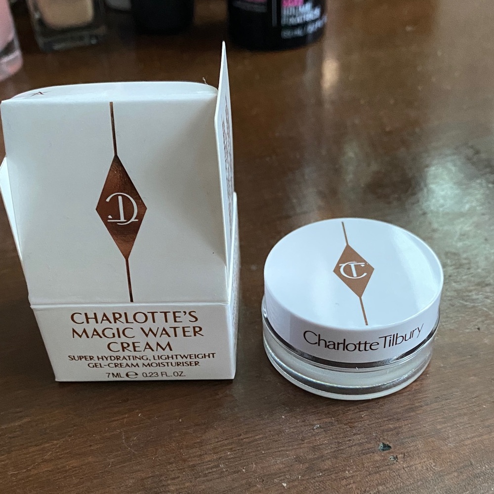Charlotte Tilbury Magic Water Cream with White and Gold Packaging
